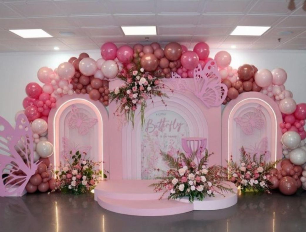 Pink Butterfly Theme Decor