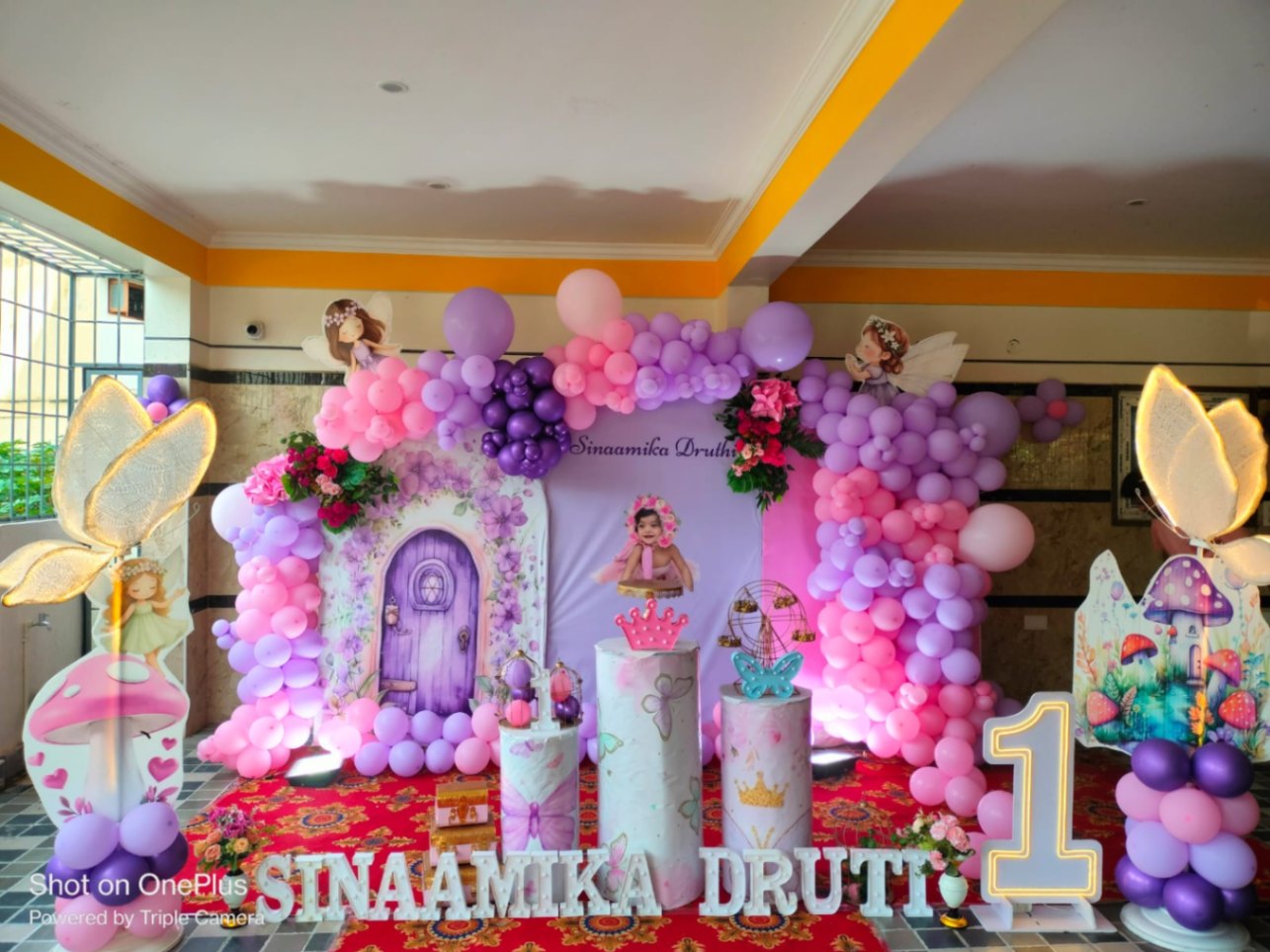 Baby Girl Pink ,Purple& Peach Birthday