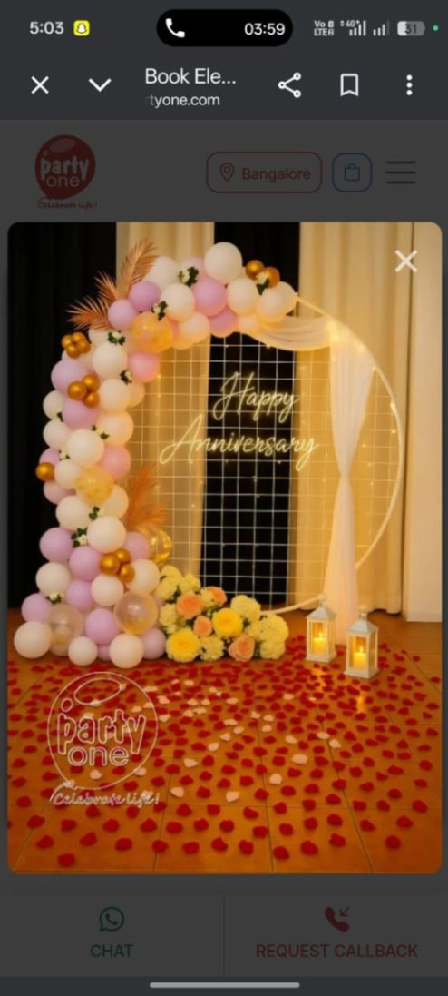 Simple Anniversary Decor